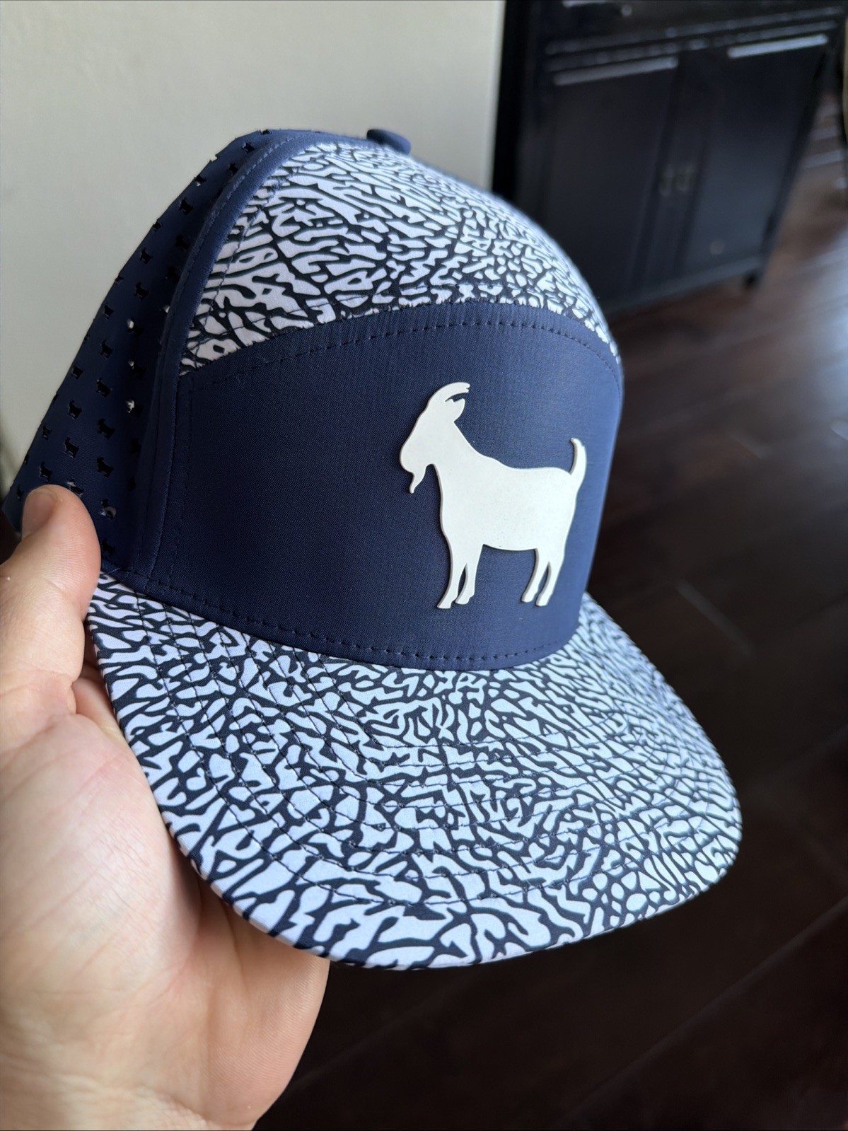 Goated Golf Hat White And Blue
