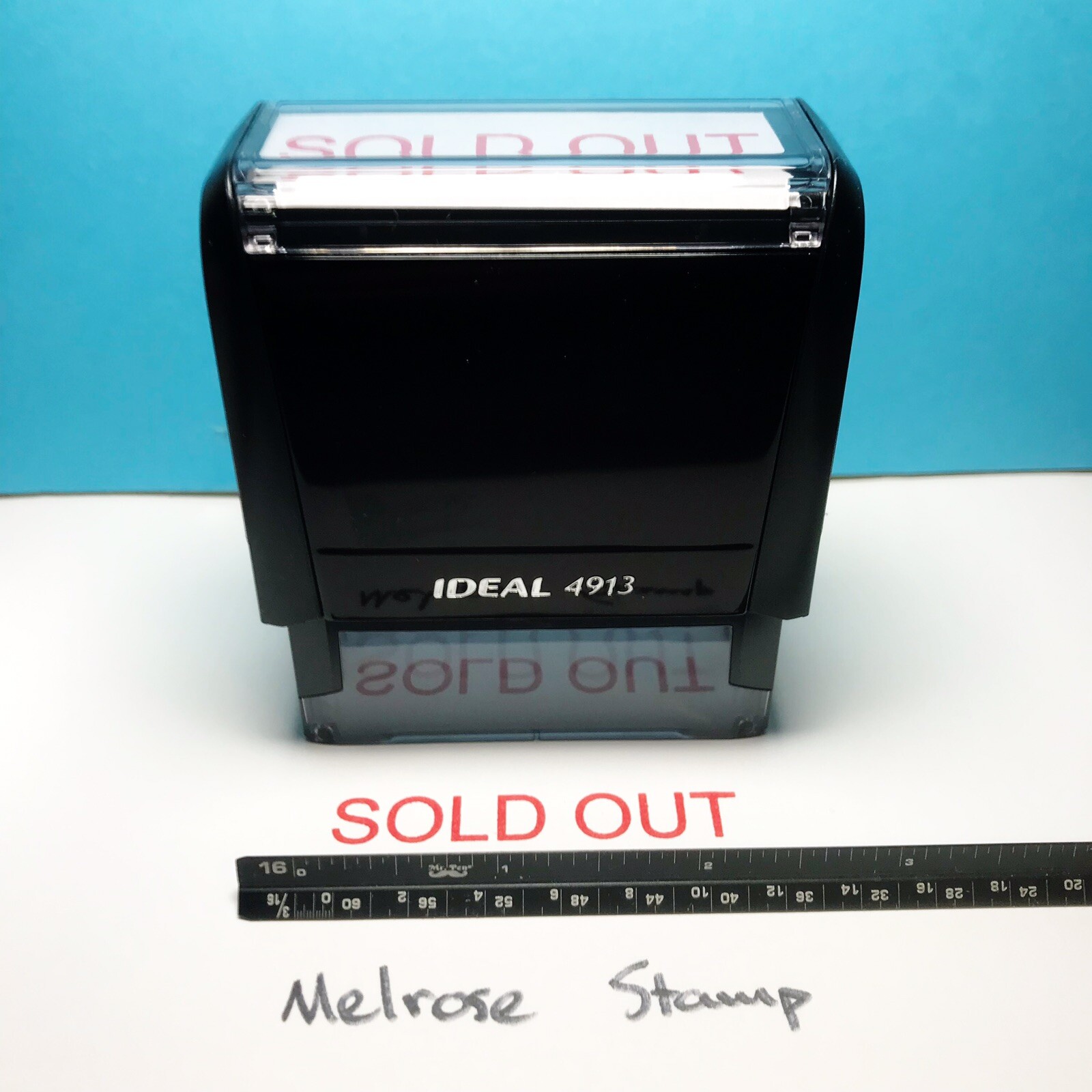 Sold Out Rubber Stamp Red Ink Self Inking Ideal 4913