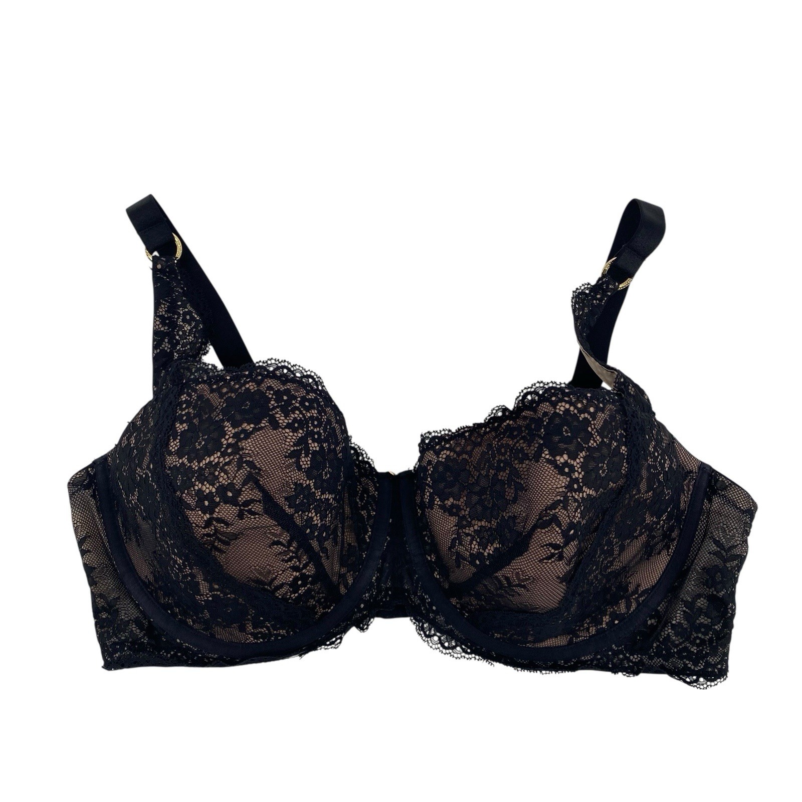 Adore Me 38C Bonnie Contour Jet Black Lace Underwire Bra