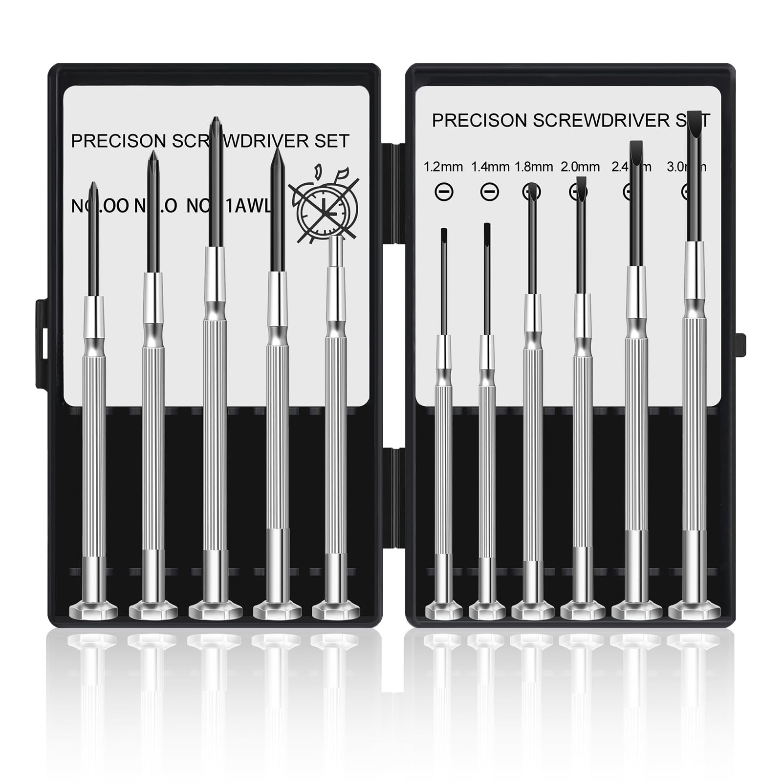 11 Pcs Small Precision Screwdriver Set, Tiny Mini Silver