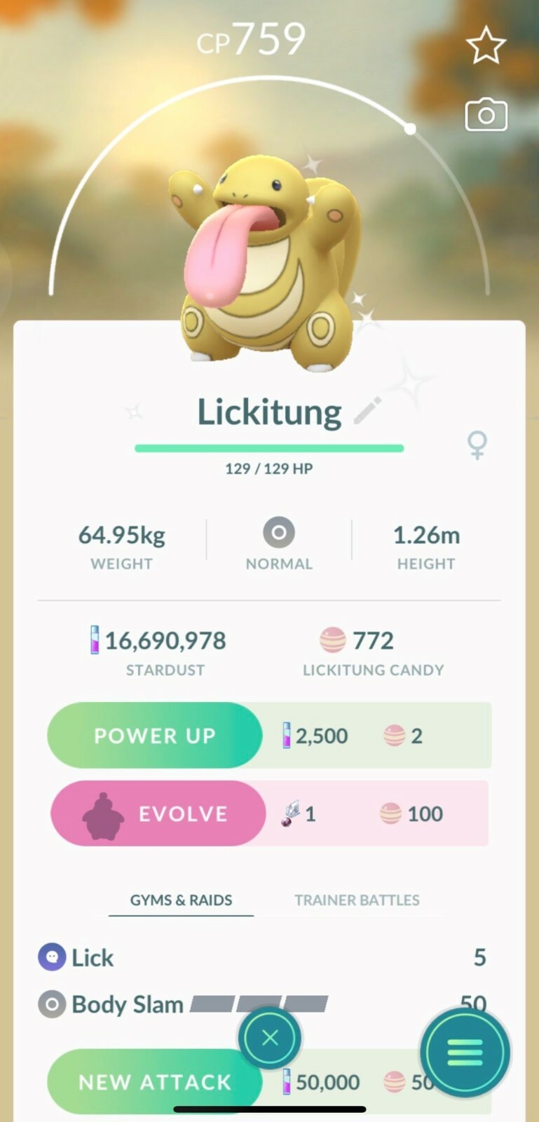 SHINY ✨ LICKITUNG!!! ✨ - PKMN GO!!! - NON REGISTERED