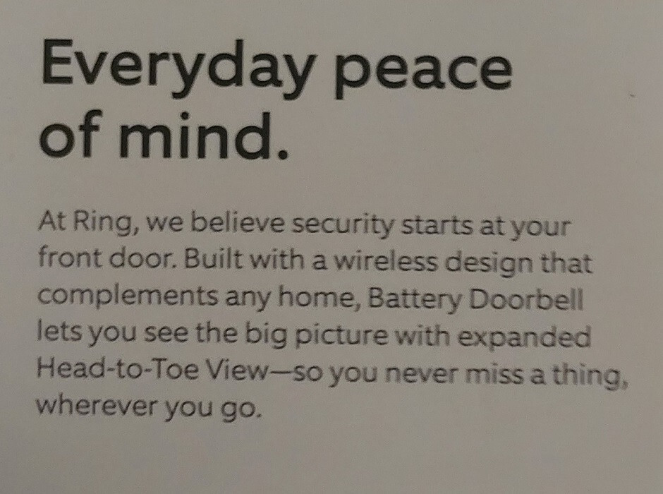 Ring Battery Video Doorbell Video Security Camera