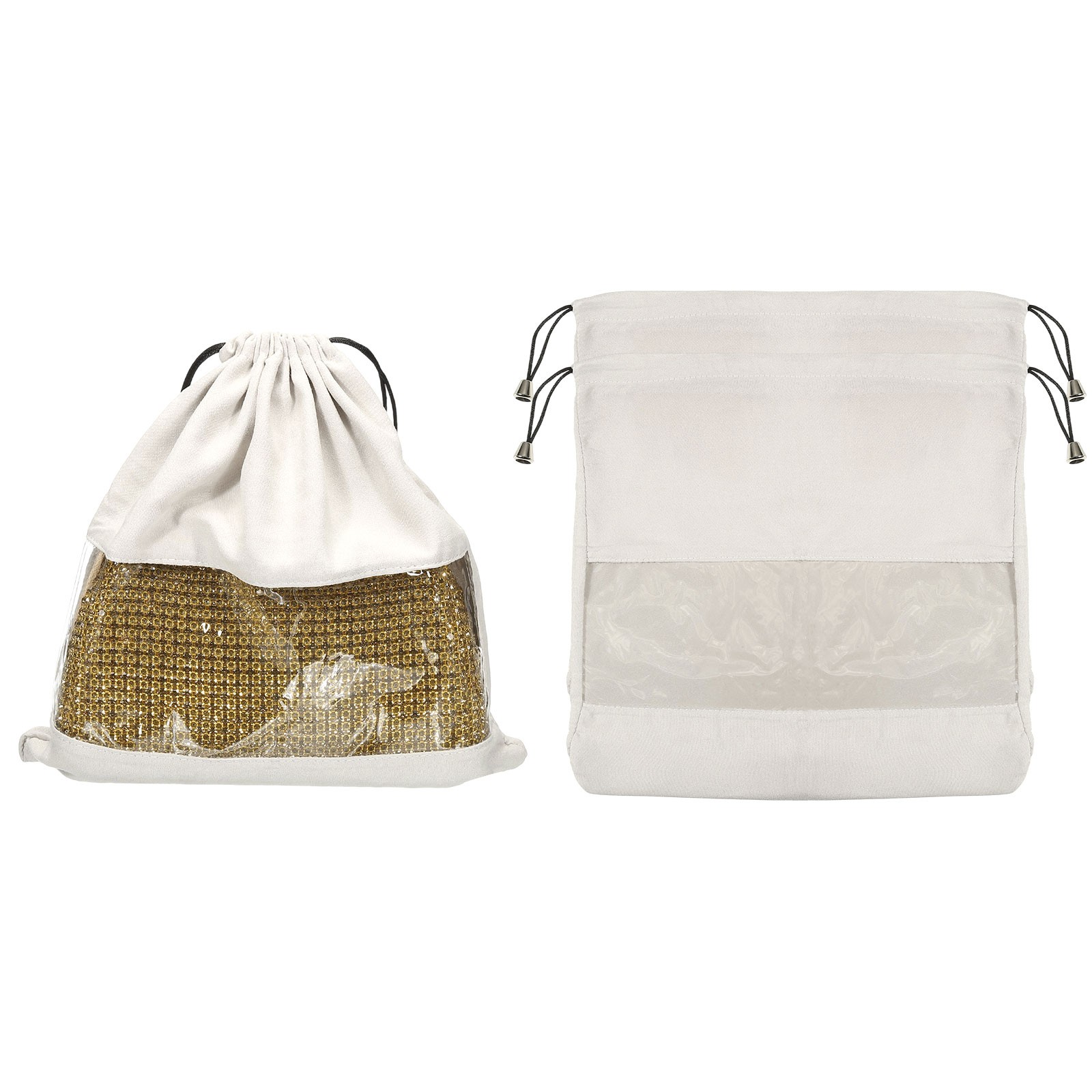 3Pack Dust Bags 10.24"x10.24"Cover Storage Bags with Window, Gray