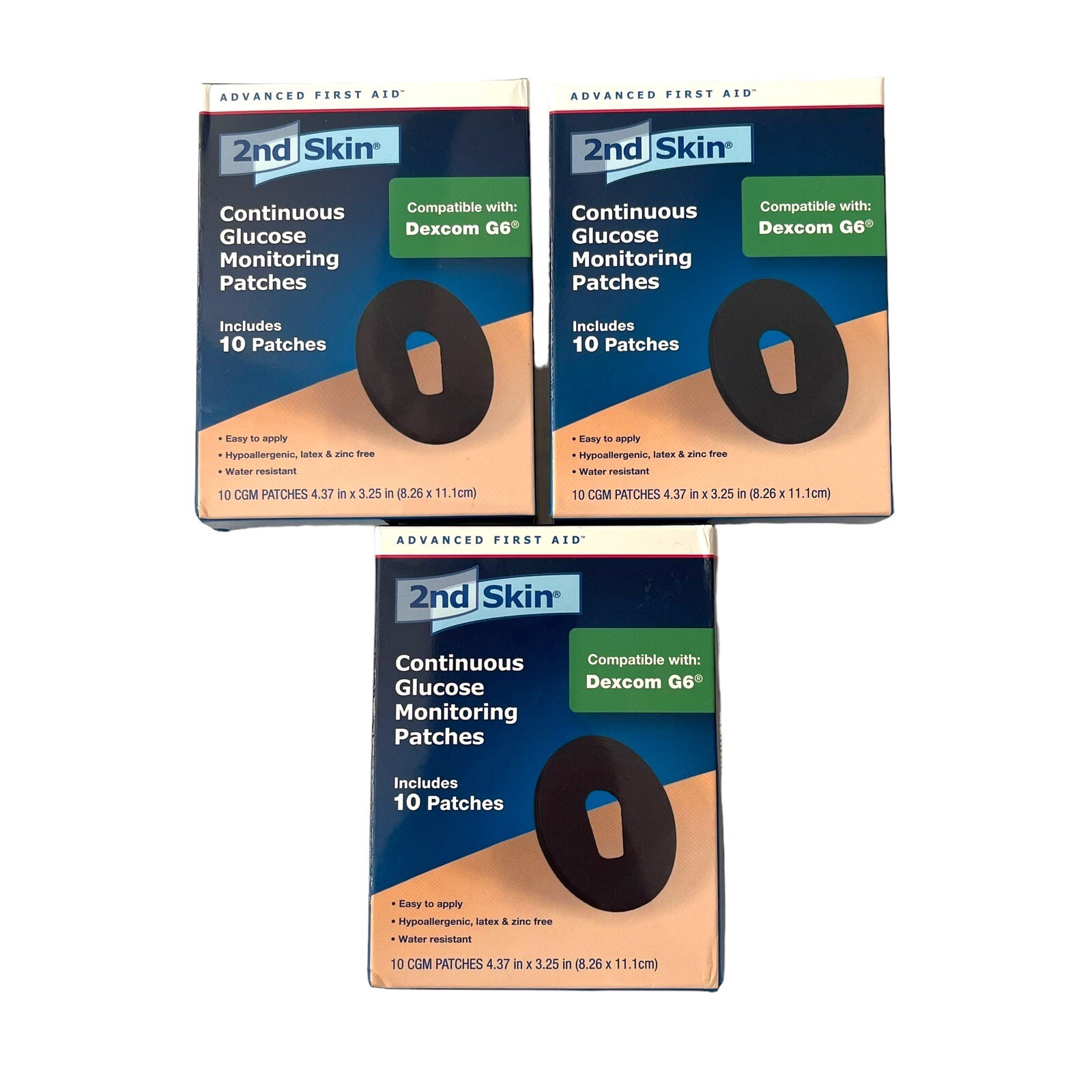 2nd Skin Continuous Glucose Monitoring Patch Includes 10 Patches G6 Dexcom NEW