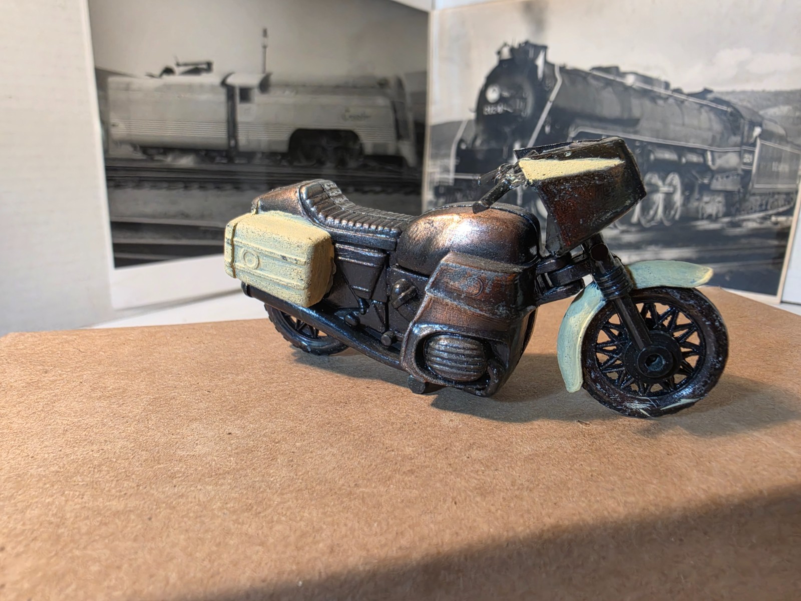 Vintage Miniature Motorcycle Die Cast Metal Pencil Sharpener Dollhouse