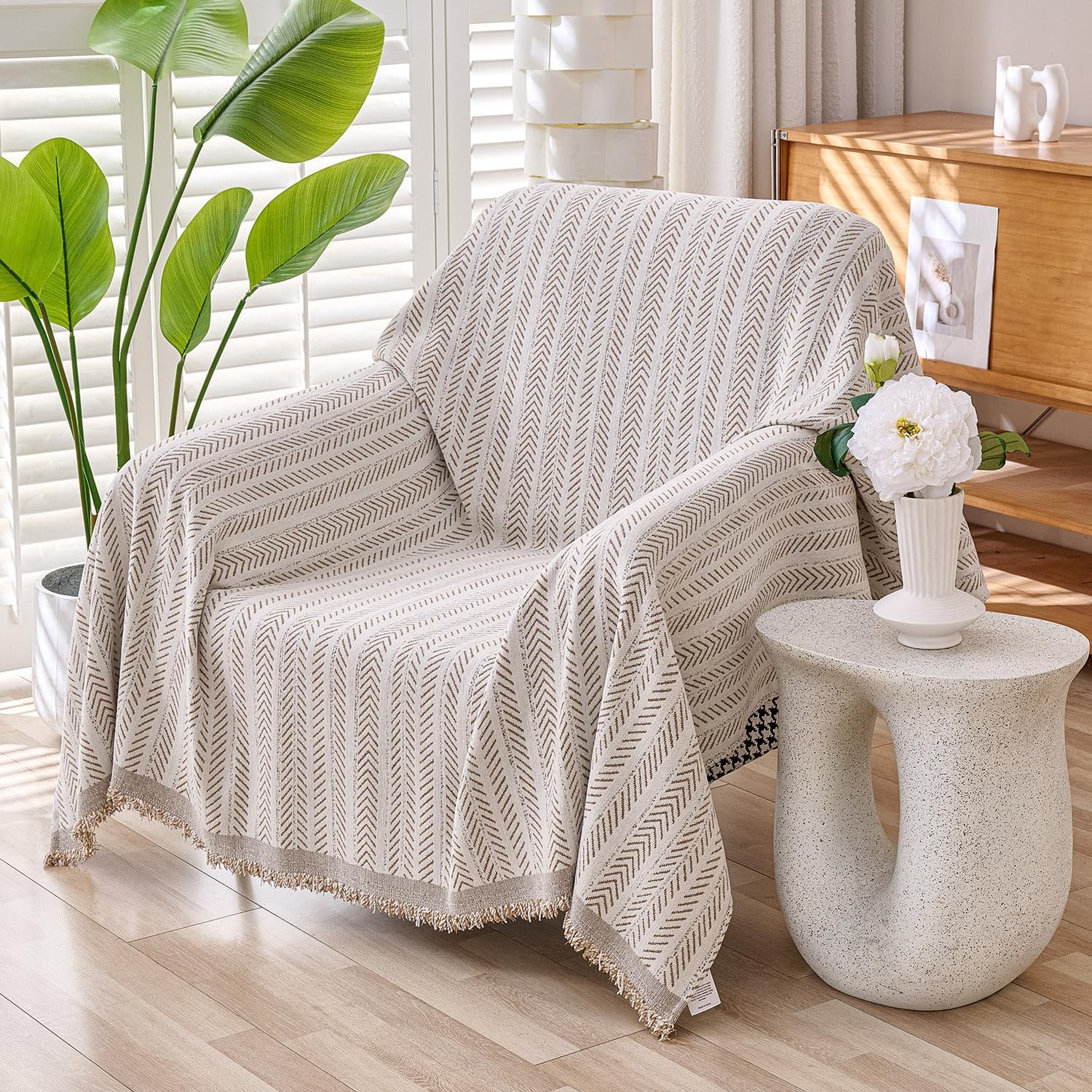 Small Chair Recliner Cover Sheet Blanket, Machine Washable Non Slip Chenille ...