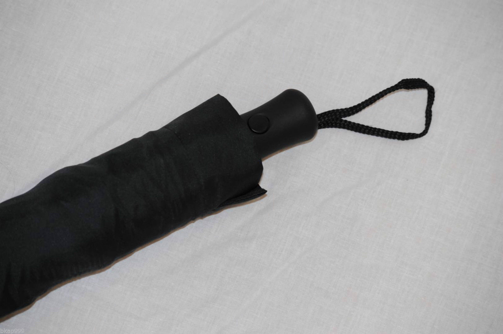 New Umbrella Compact Automatic Sturdy Travel Black with Blue Sky / White Clouds