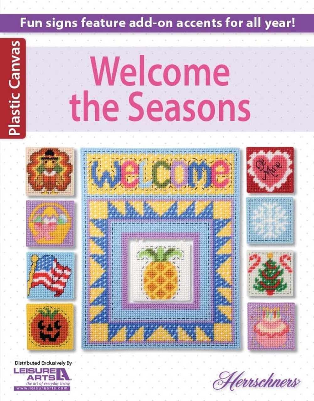 Plastic Canvas Pattern Book  WELCOME The SEASONS ~ Wall Hanging for Year Round