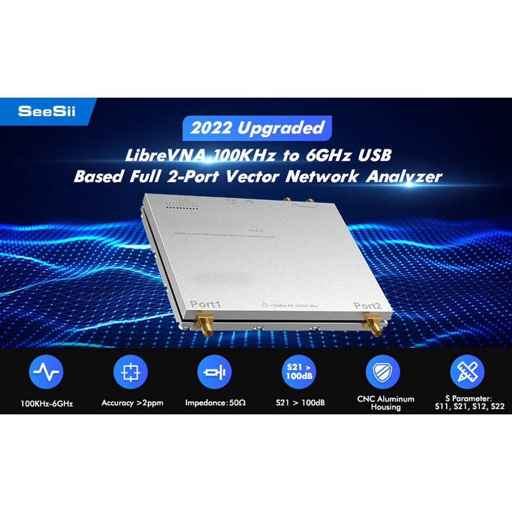 2-Port VNA For Laboratory Use Effective Dynamic Range 100dB Calibration Kit