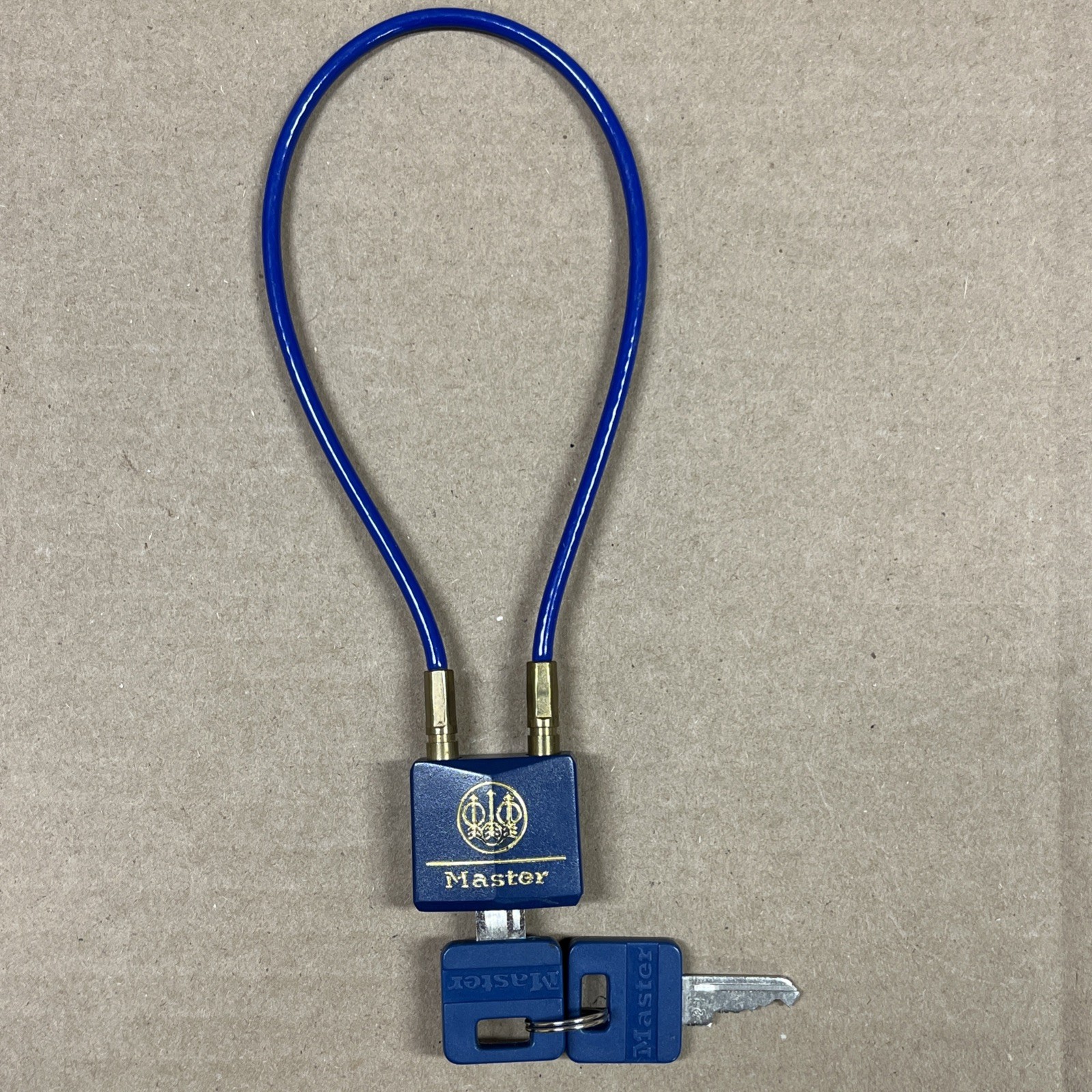 12" Beretta Cable Gun Lock Blue - Master Lock 2 Keys