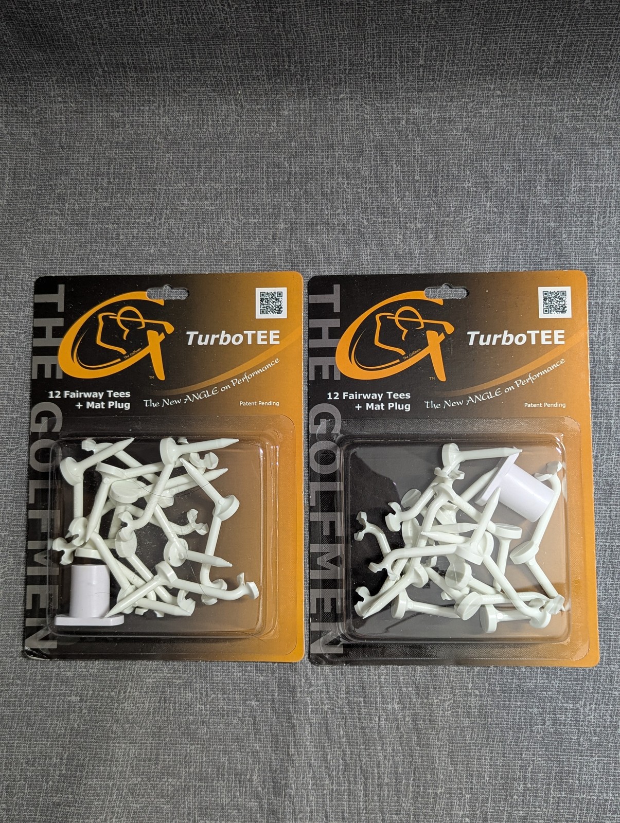 The Golfmen TurboTEE 42 Fairway Golf Tees + Mat Plug White - New Performance