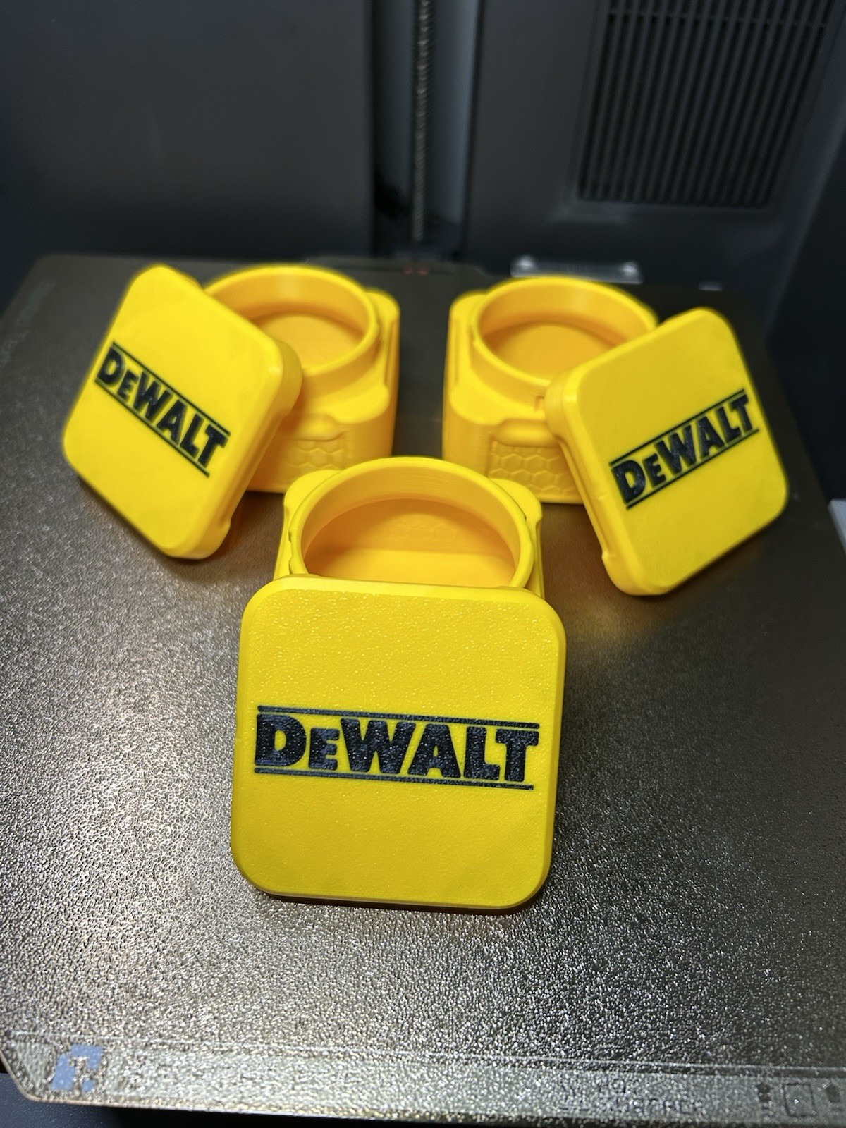 DeWALT Locking Square Container Set 3 Pack 3D Printed Screw & Parts Storage
