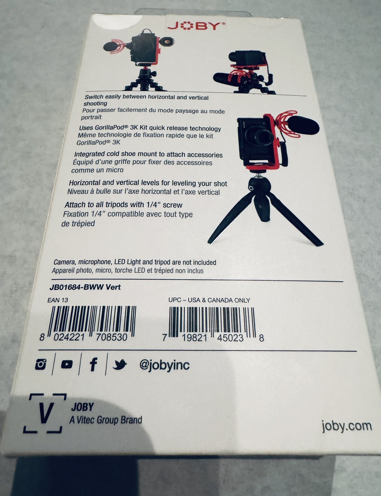 JOBY Vert Vertical L-Bracket for DSLR & Mirrorless Cameras