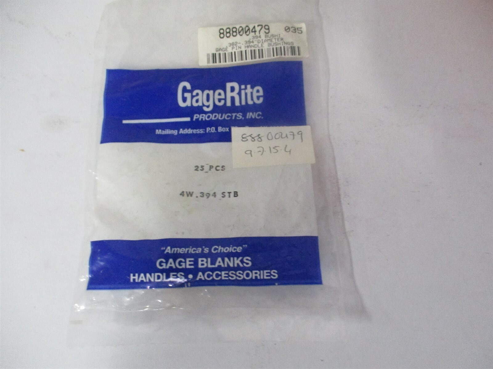 (.394 BUSHING) 0.382 to 0.394 Inch Plug Gage Handle Bushing