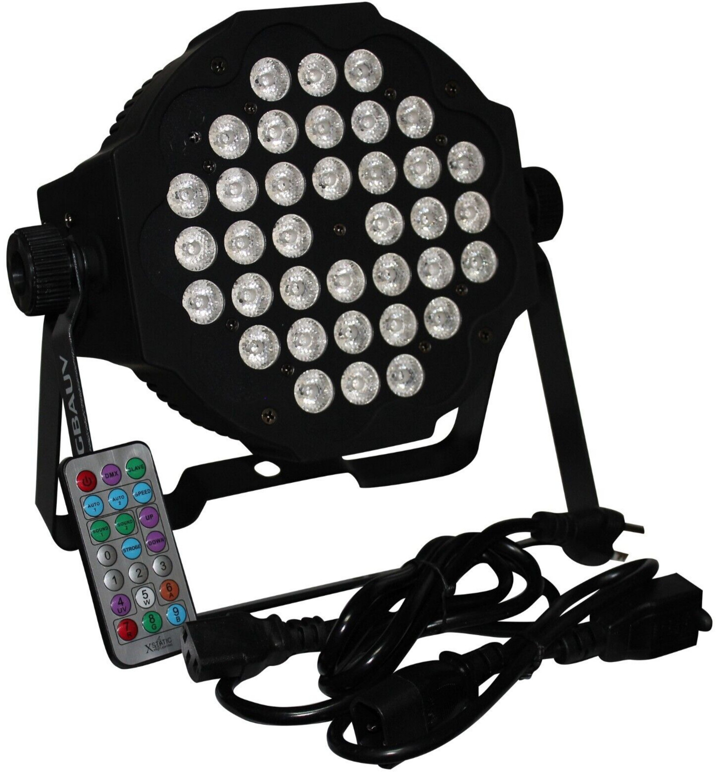 ProX X-PAR36RGBWA1WBIRC Fusion RGBWA Par 36x 1W LED Slim Par Black Housing