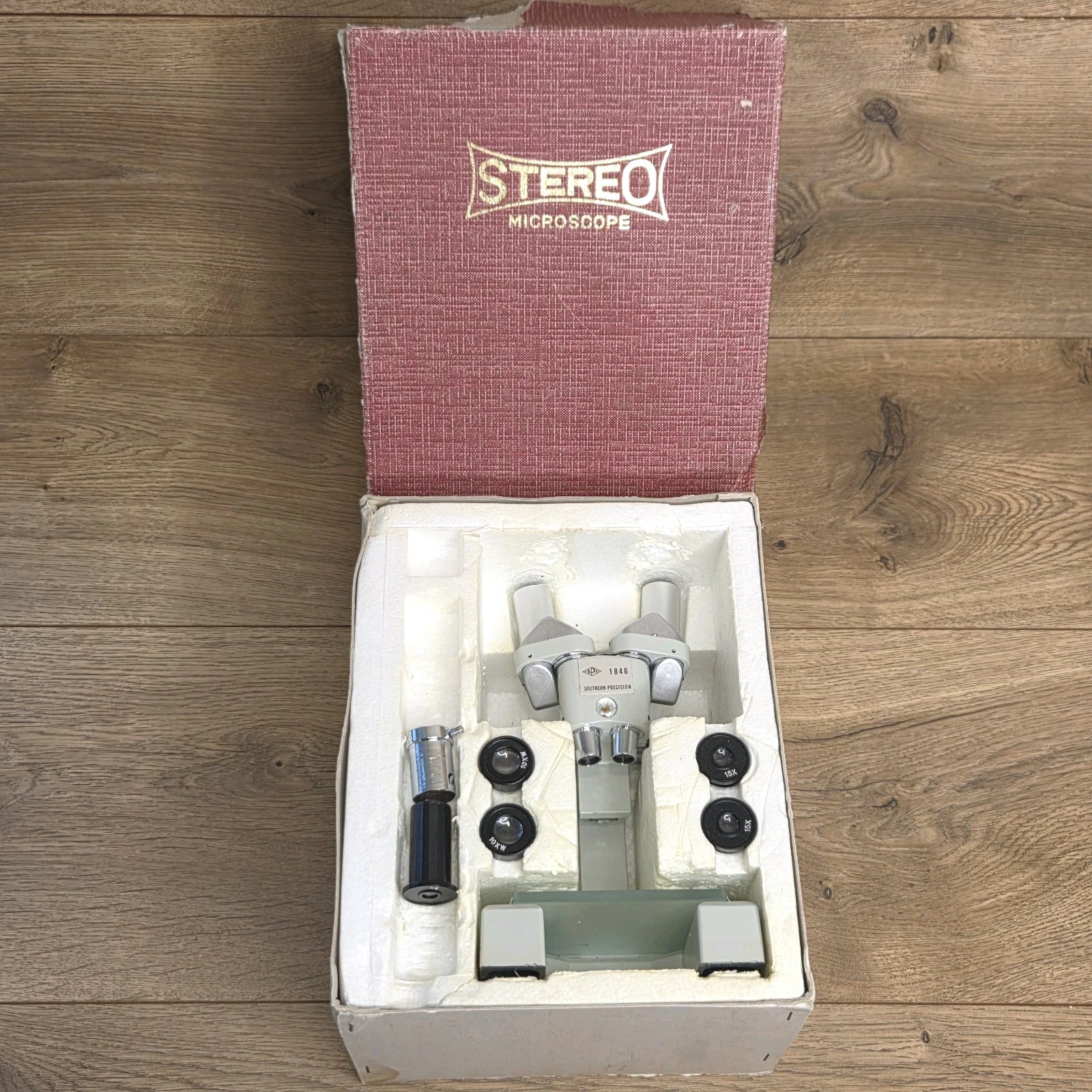 Vintage Southern Precision Stereo Microscope #1846 *Incomplete