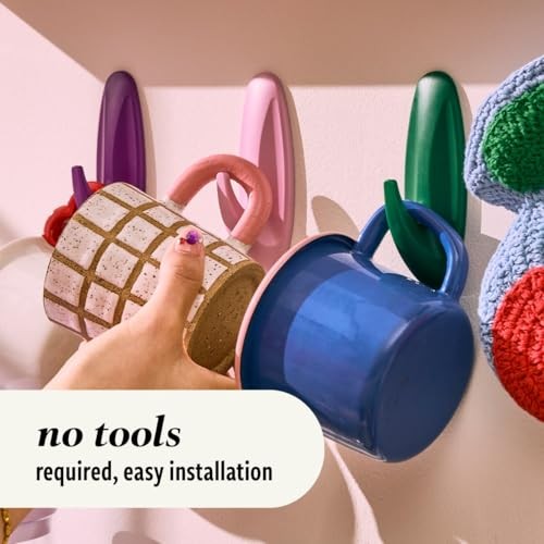 Command Mixed Designer Hook Pack, 10 Hooks, 16 Strips | Command Lilac Lemonade