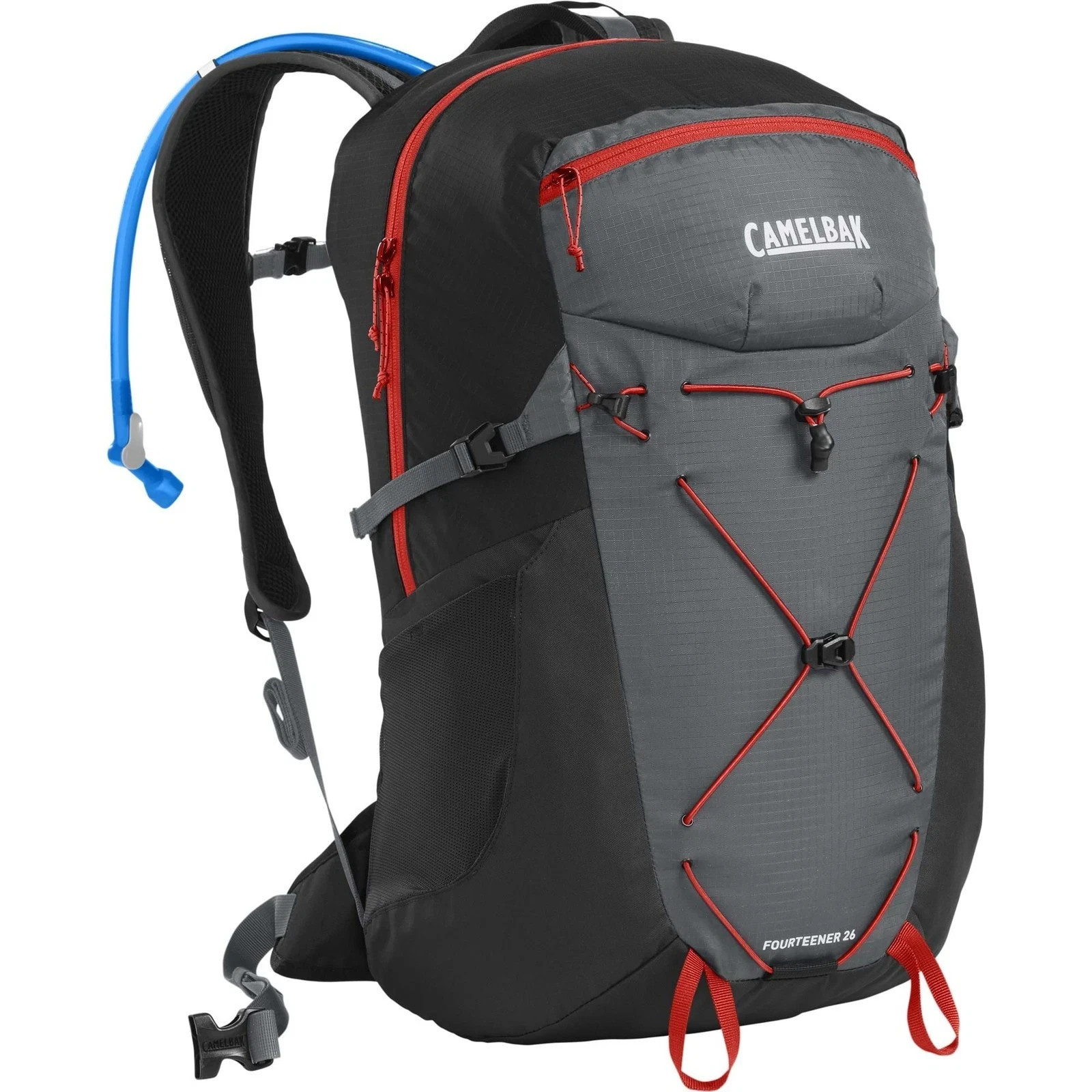 CAMELBAK FOURTEENER HYDRATION PACK 26L WITH 3L RESERVOIR 2023: GRAPHITE/RED