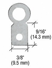 CRL 75MH-XCP100 CRL Small Round Eyelet Flat Metal Type Hangers - pack of 100