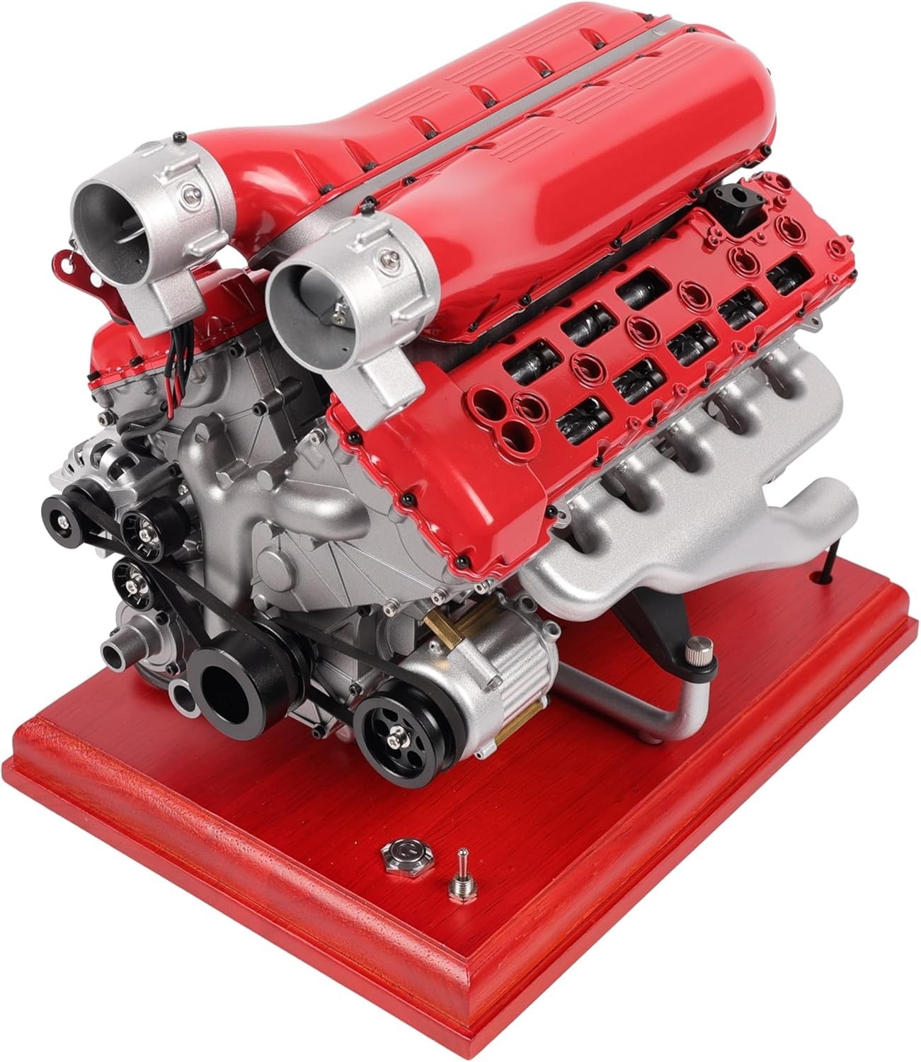Working Metal V12 Engine Model Kit Metal Motorized 4-Stroke with Electric Drive