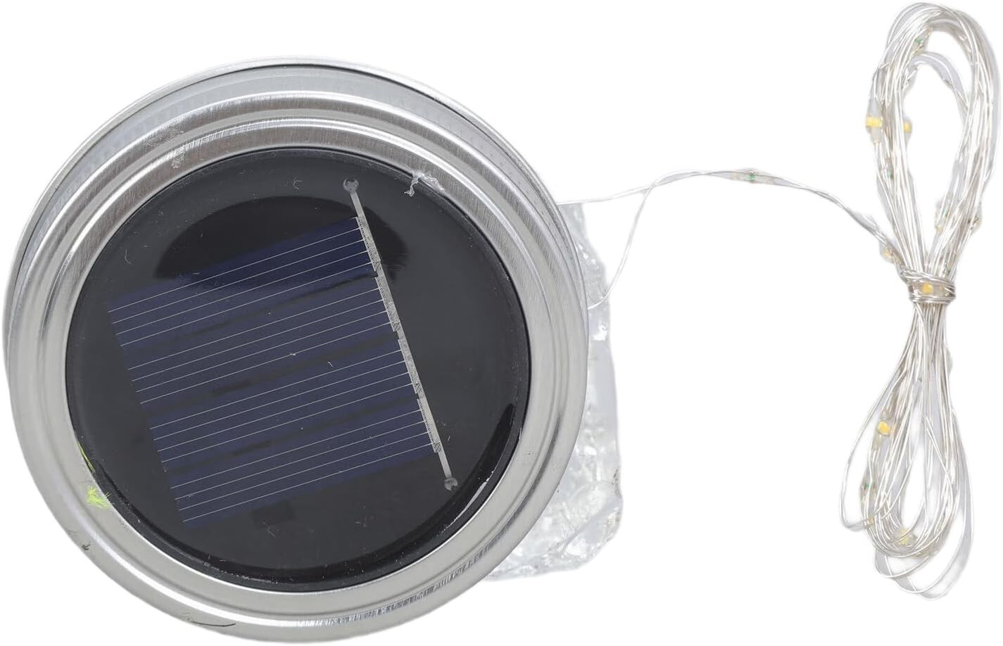 of 2 Solar Panel Replacement Part LED Warm Light Battery Housing for Outdoor