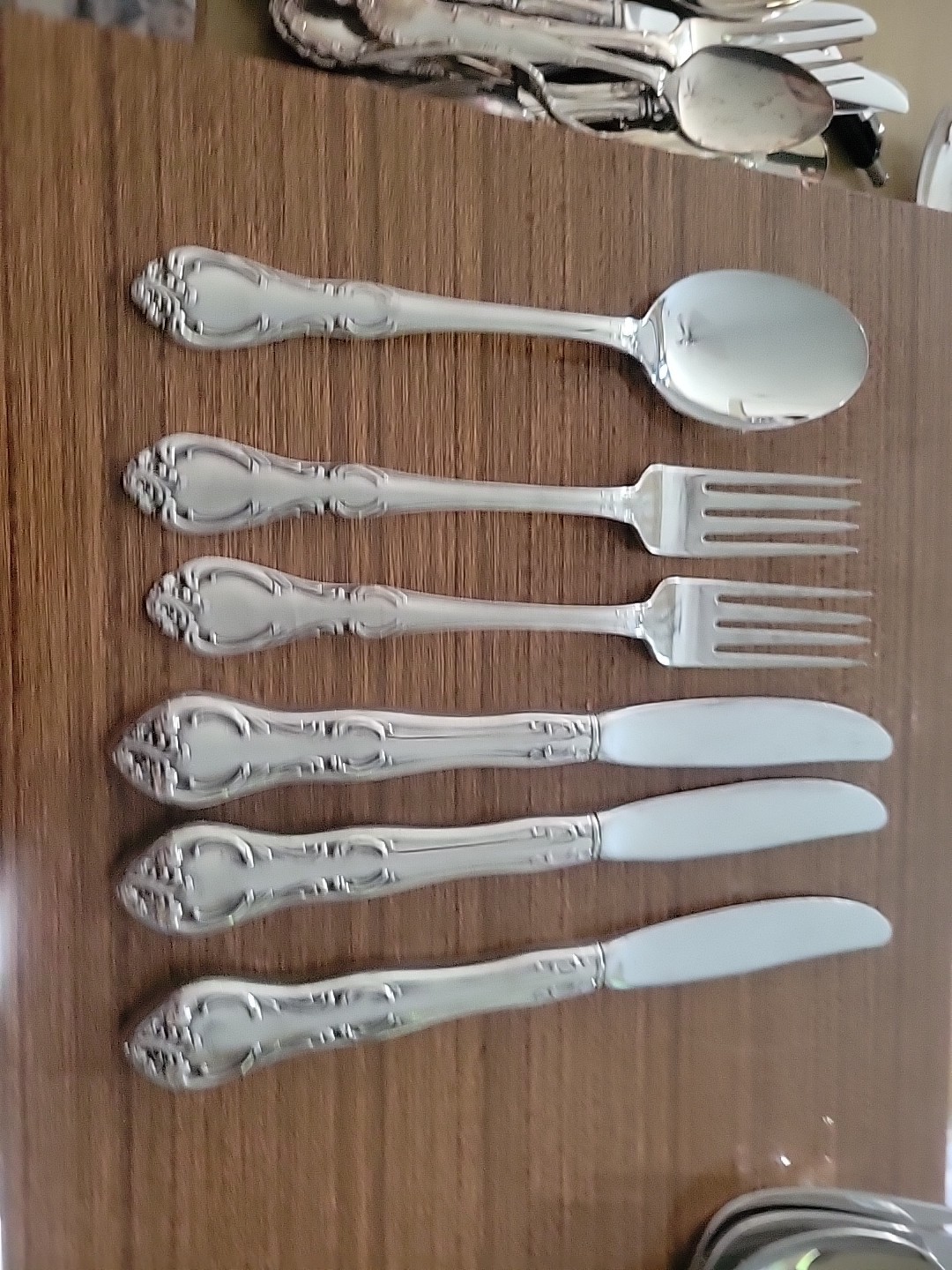 6 Pieces Imperial International Prestige ELYSEE Stainless Lot Scroll Edge