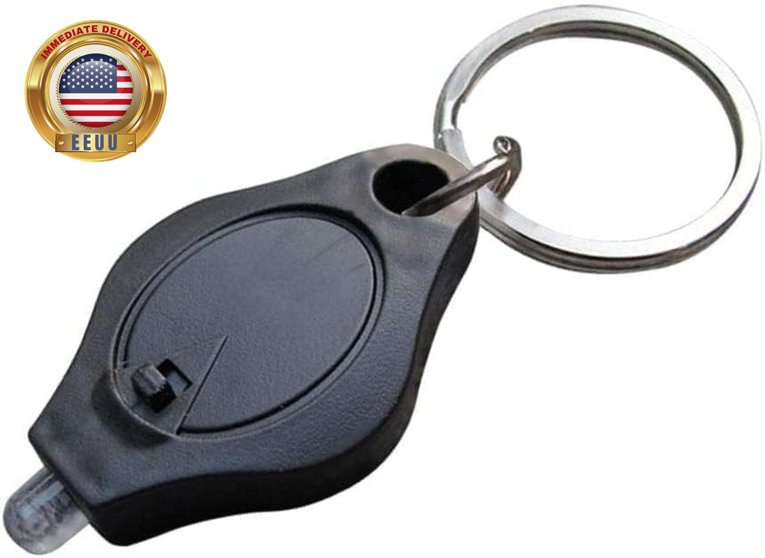 Black Mini Flashlight Keychain Keychain Lightweight Mobile Black Durable and Att