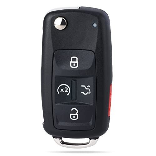 Keymall Keyless Entry Remote Key Fob Replacement for Volkswagen Tiguan Touareg