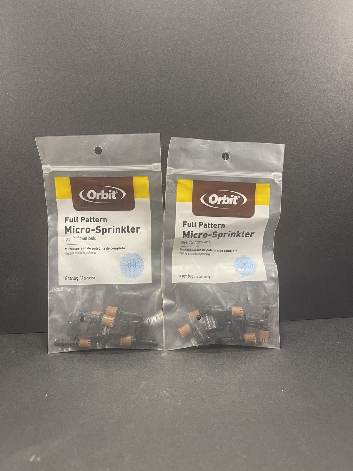 Lot Of Two Packs - Orbit 67116 Full Pattern Low Vol Adj Flow Sprinkler