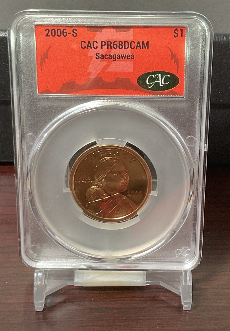 2006-S Sacagawea $1 CAC PR68DCAM Proof Dollar CACG Slab Deep Cameo