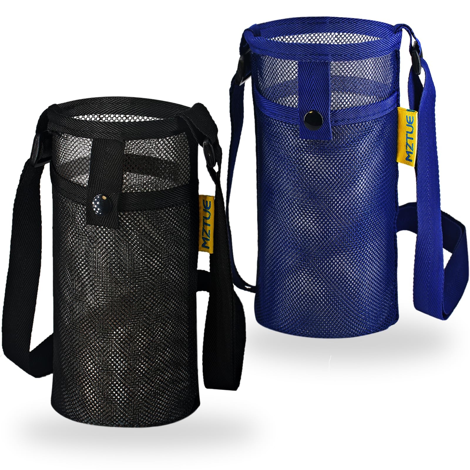 MZTUE Water Bottle Holder with Strap for 3.5 x x 8.2 inches, blue & black