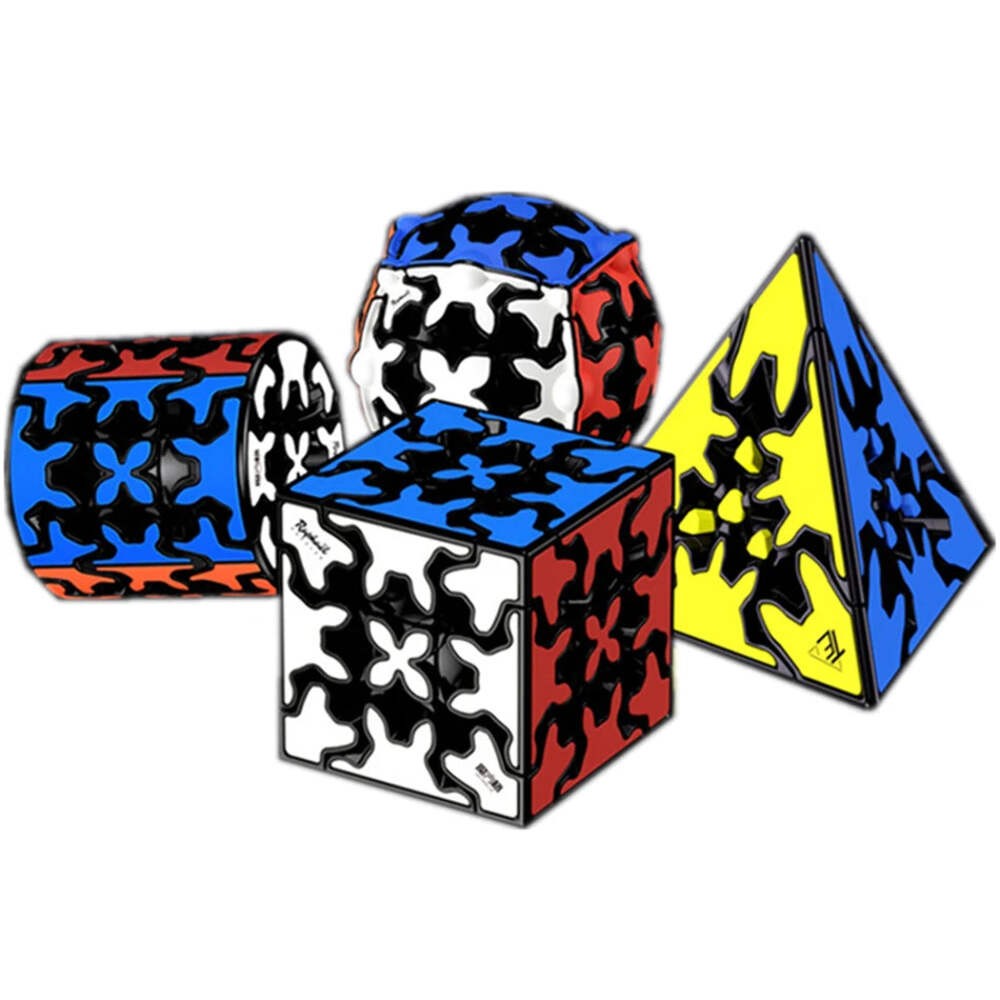 3x3x3 Gear Cube Pyramid Cylinder Sphere Speed Magic Cube Educational Toy Gift