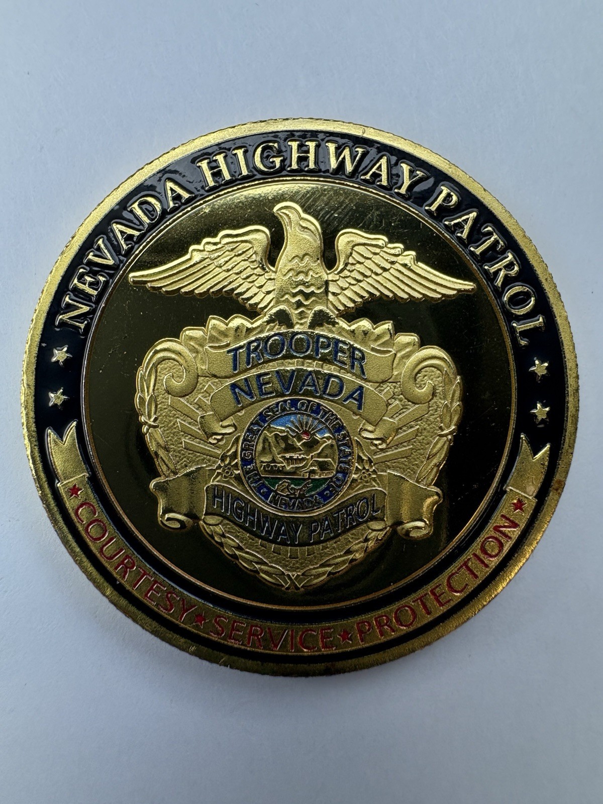 Nevada Highway Patrol Police Challenge Coin