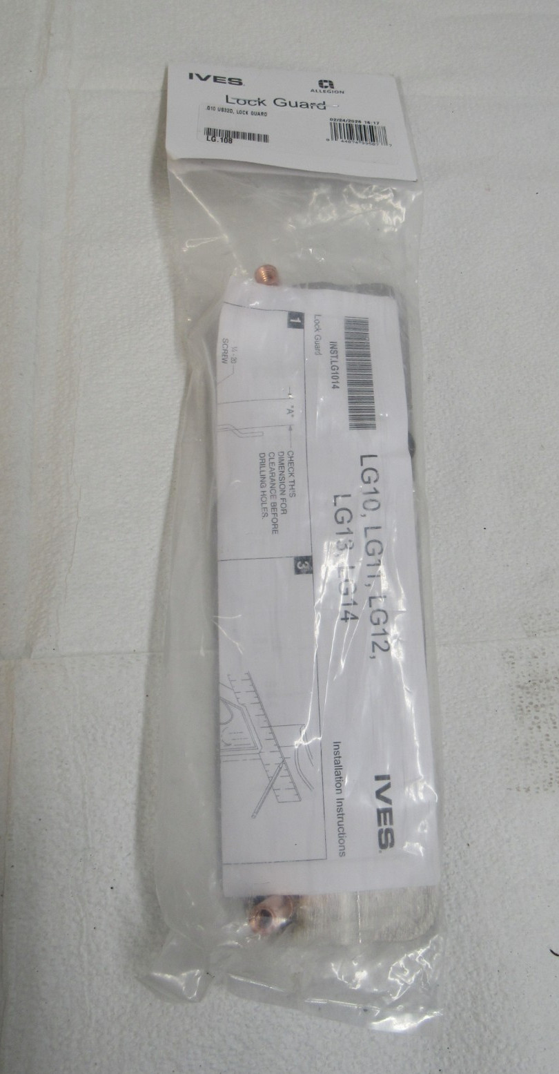 Ives LG.108 G10 US32D Lock Guard Satin Stainless Steel Silver Door Hardware
