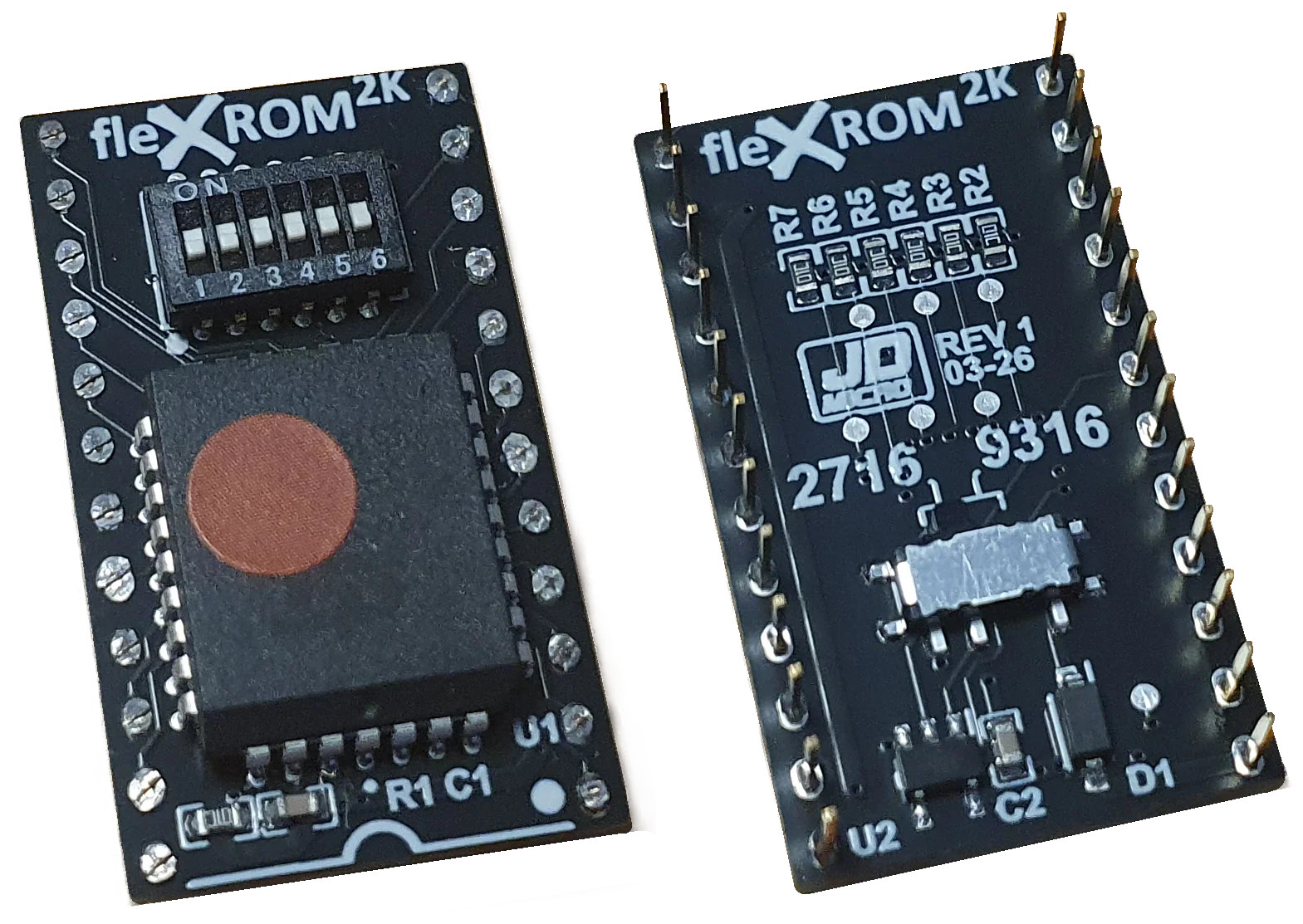 fleXrom 2k Selectable ROM for Various for Apple II II Plus  2716 or 9316