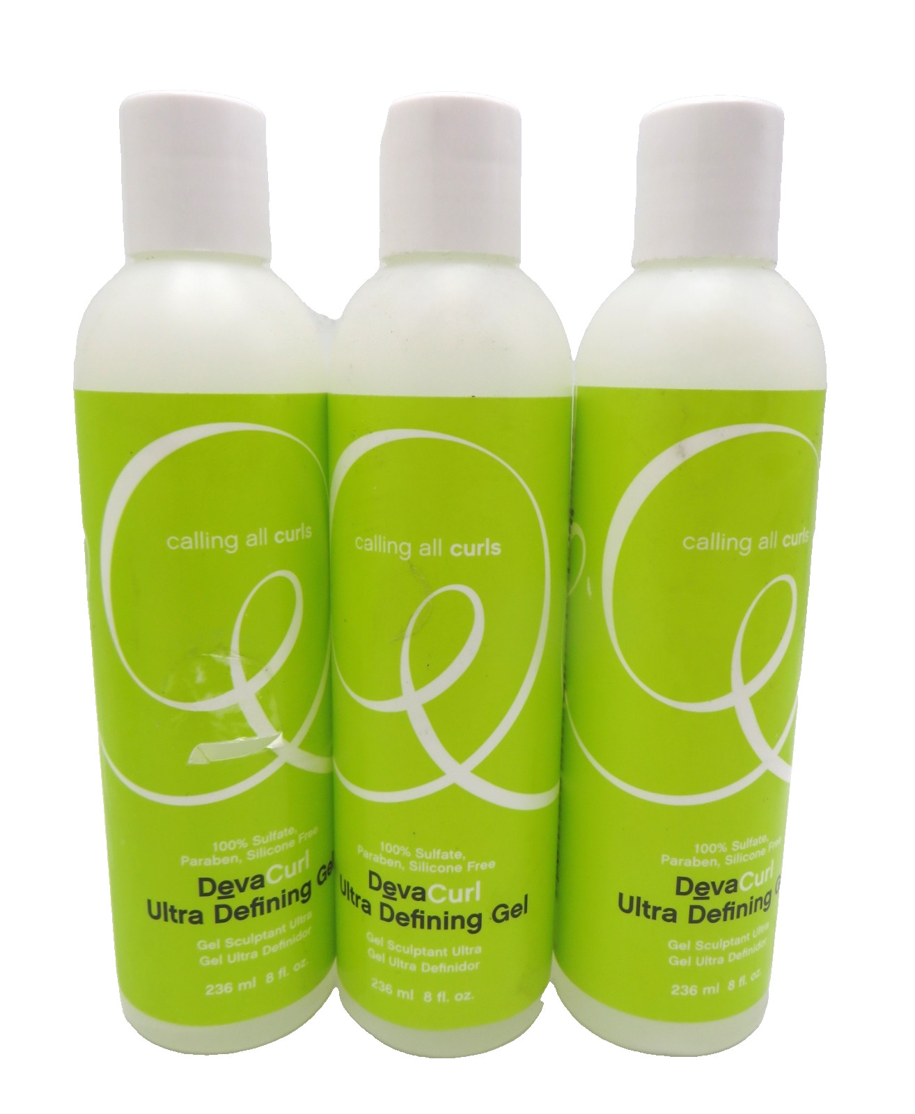 DEVACURL ULTRA DEFINING GEL 8 OZ (Lot of 3)