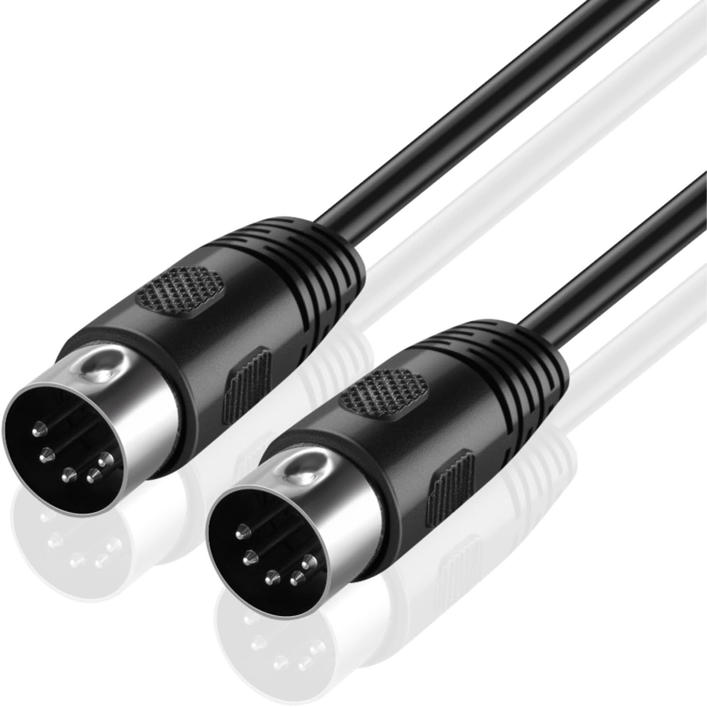 TNP MIDI Cable 6FT - 5 Pin DIN Male to Male Audio Interface Lead for Keyboard Sy