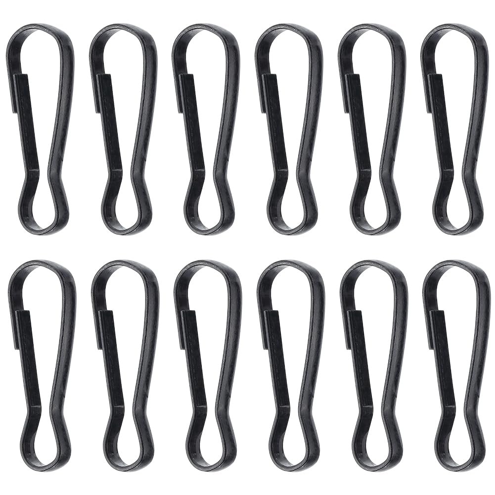 1 Box 50Pcs Metal Spring Hooks Black Lanyard Snap Clip Hooks 1.24 Inch Gourd Iro