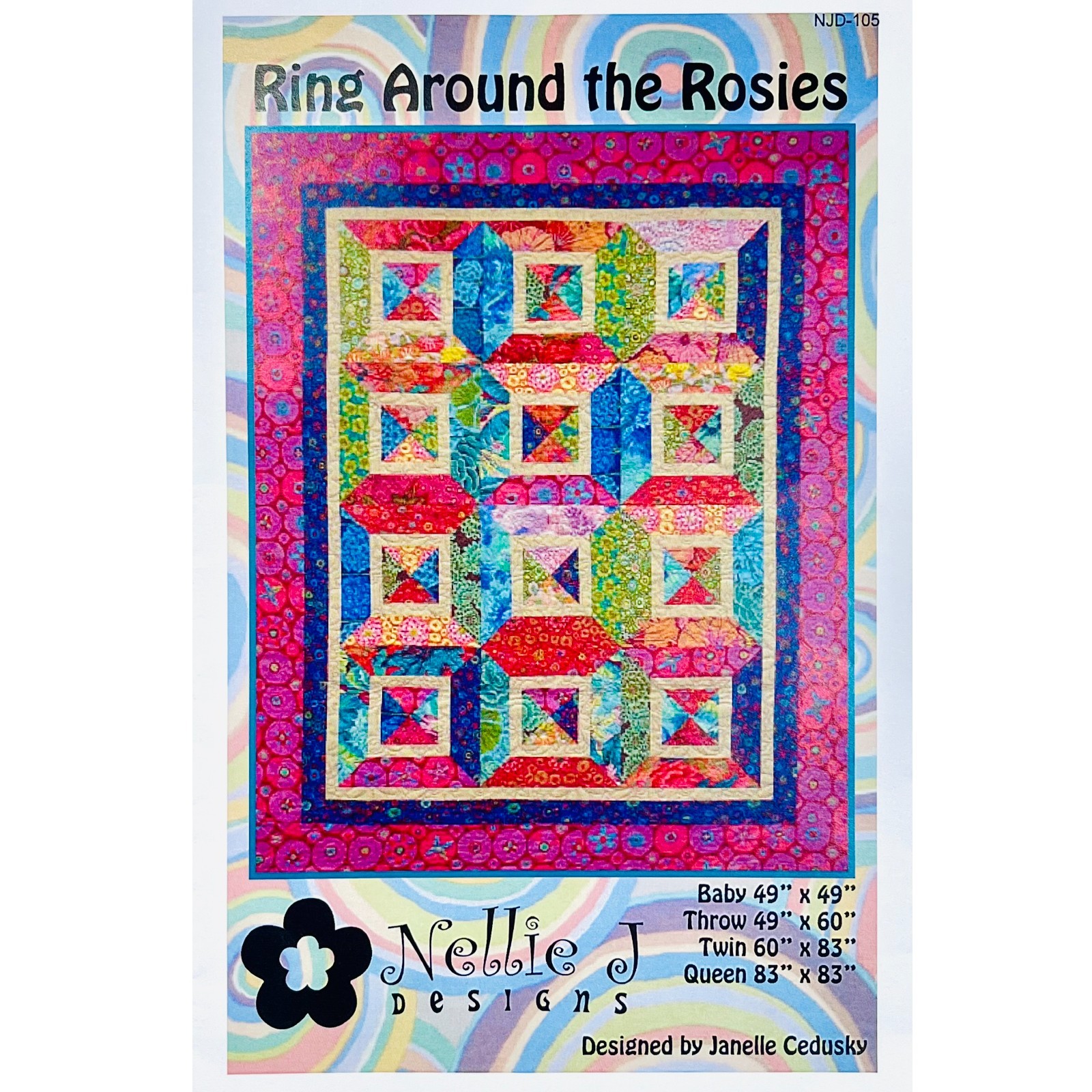 Ring Around the Rosies Quilt Pattern NDJ-105 by Nellie J Designs and Quilt Woman