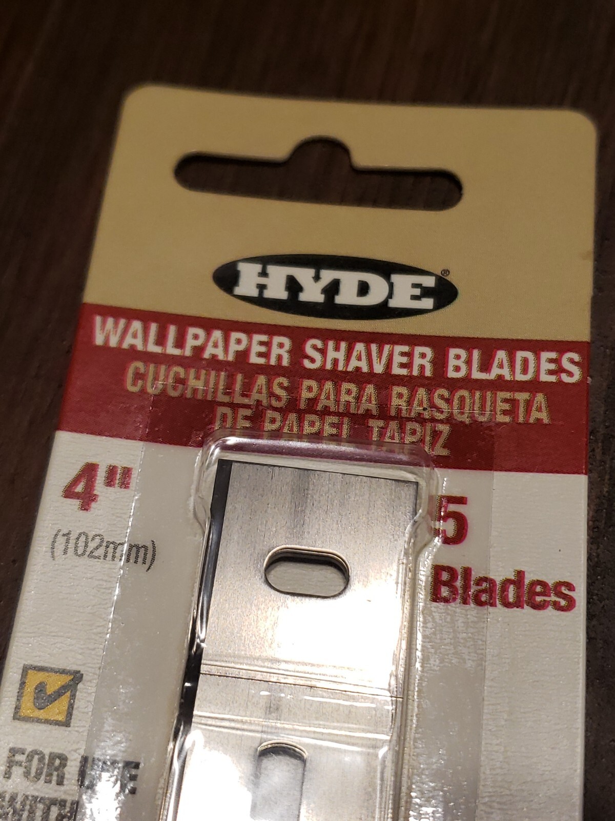 Hyde 33170 4" Wallpaper Replacement Shaver Blade For 33120 33110 & 33121 5Pk