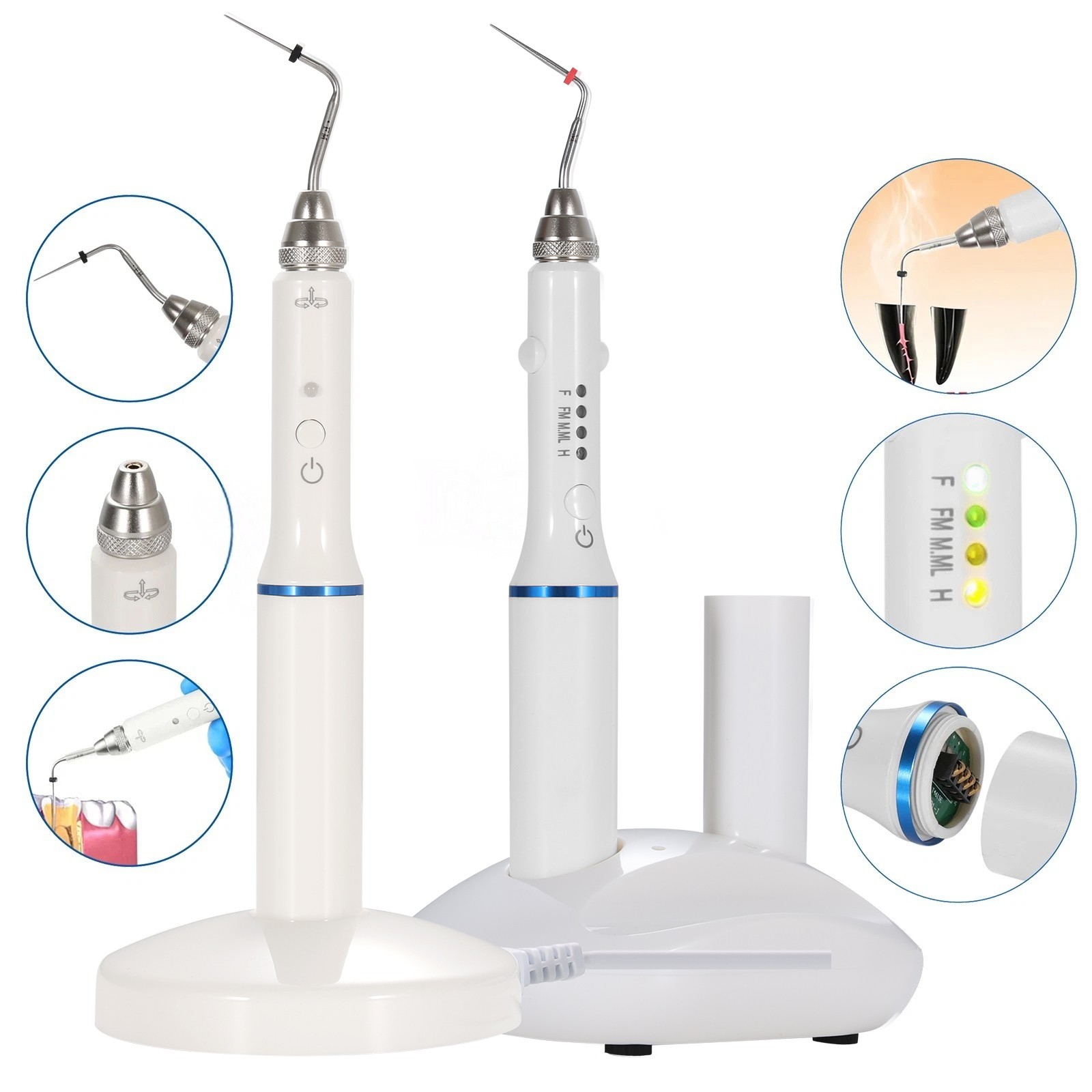 Dental Wireless Cordless Gutta Percha Obturation System Endo Heated Pen 2/4 Tips