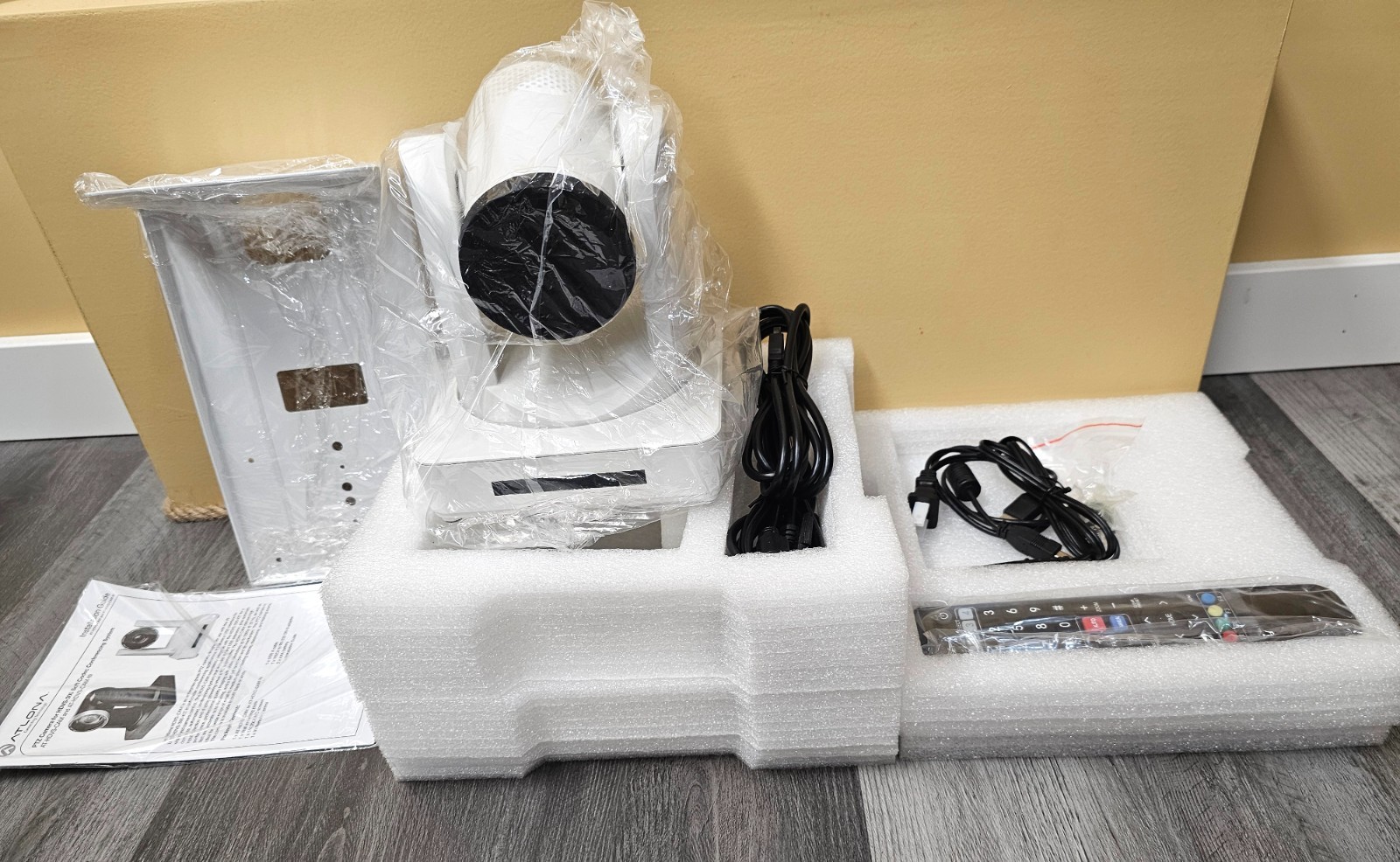 Atlona AT-HDVS-CAM-W PTZ HD Video Conferencing Camera USB Conference Room
