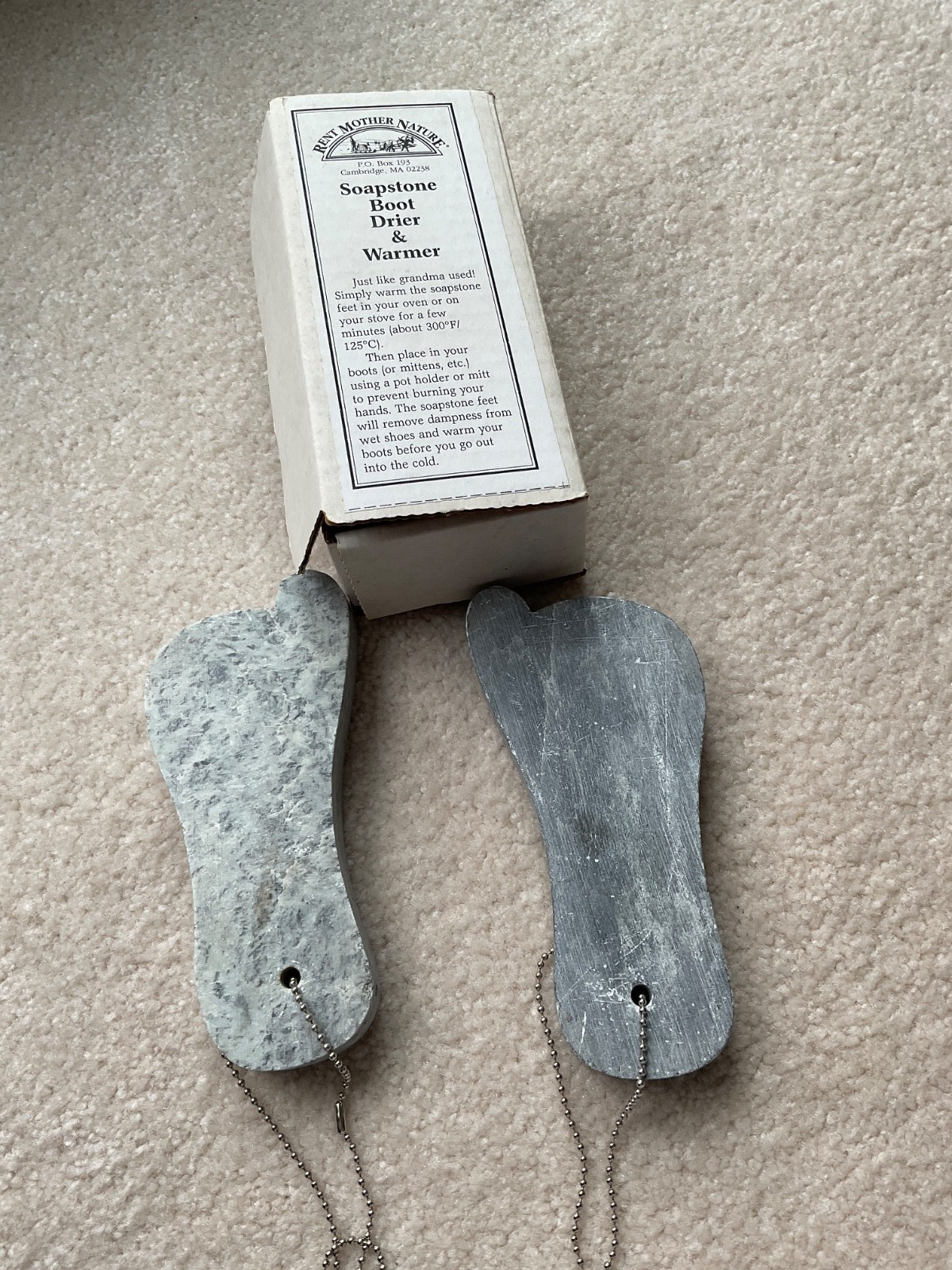 Vintage Soapstone Boot Drier and Warmer in  box
