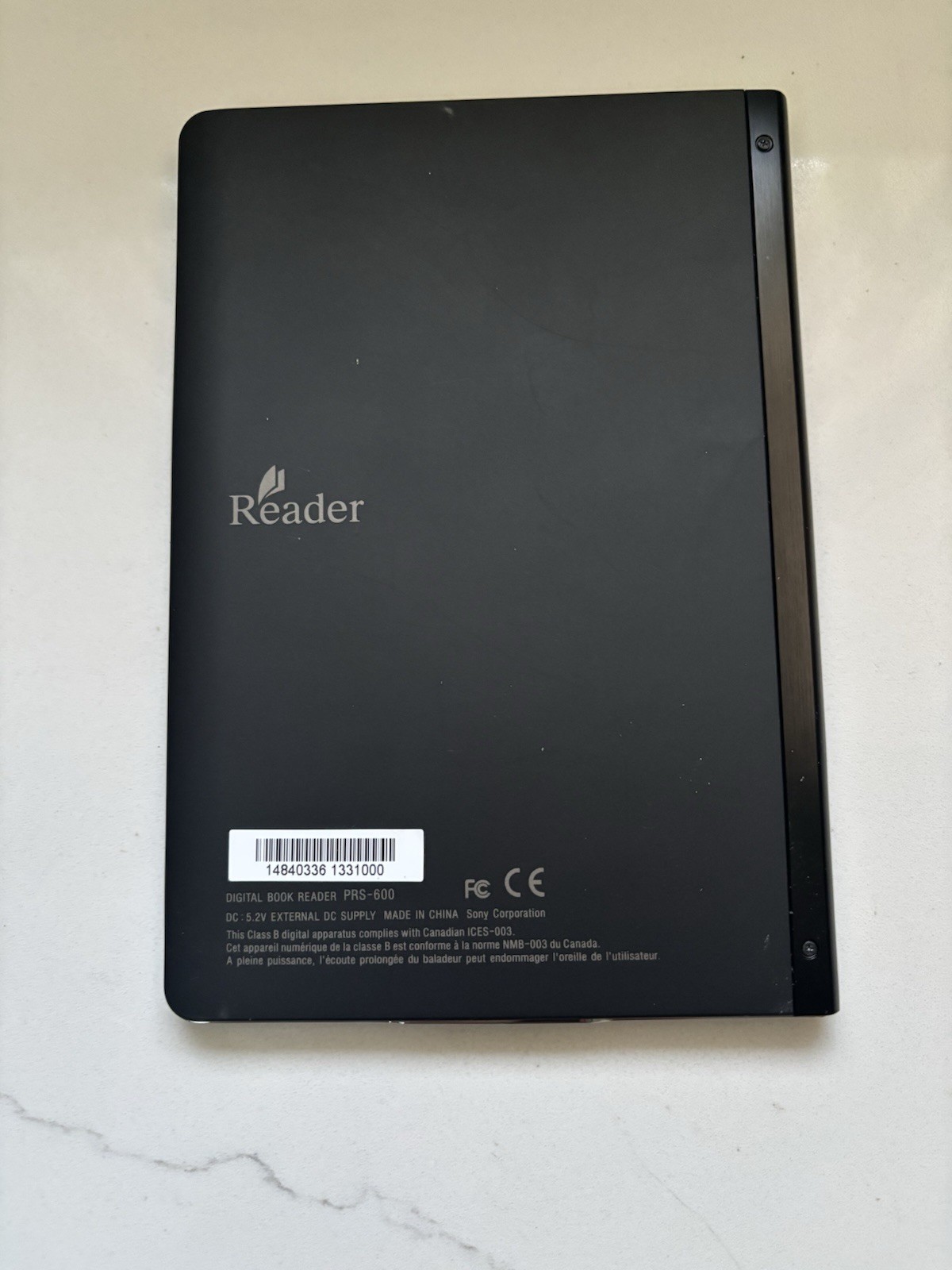 Sony Reader PRS-600 Touch eBook + Case & SD Card – Needs Battery – AS IS