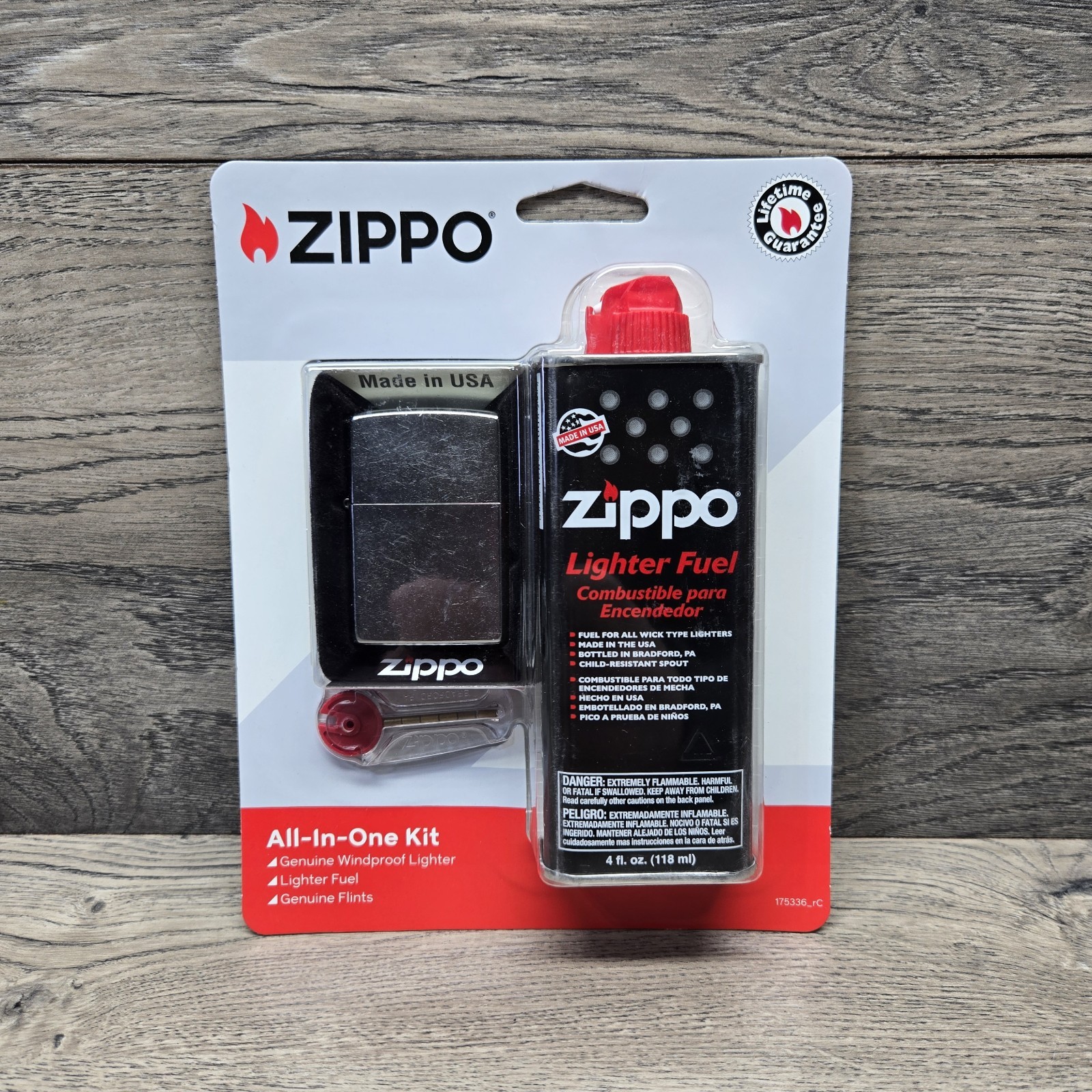 NEW Brand NEW Zippo All-in-One Kit Flint Wind Proof Lighter Fuel