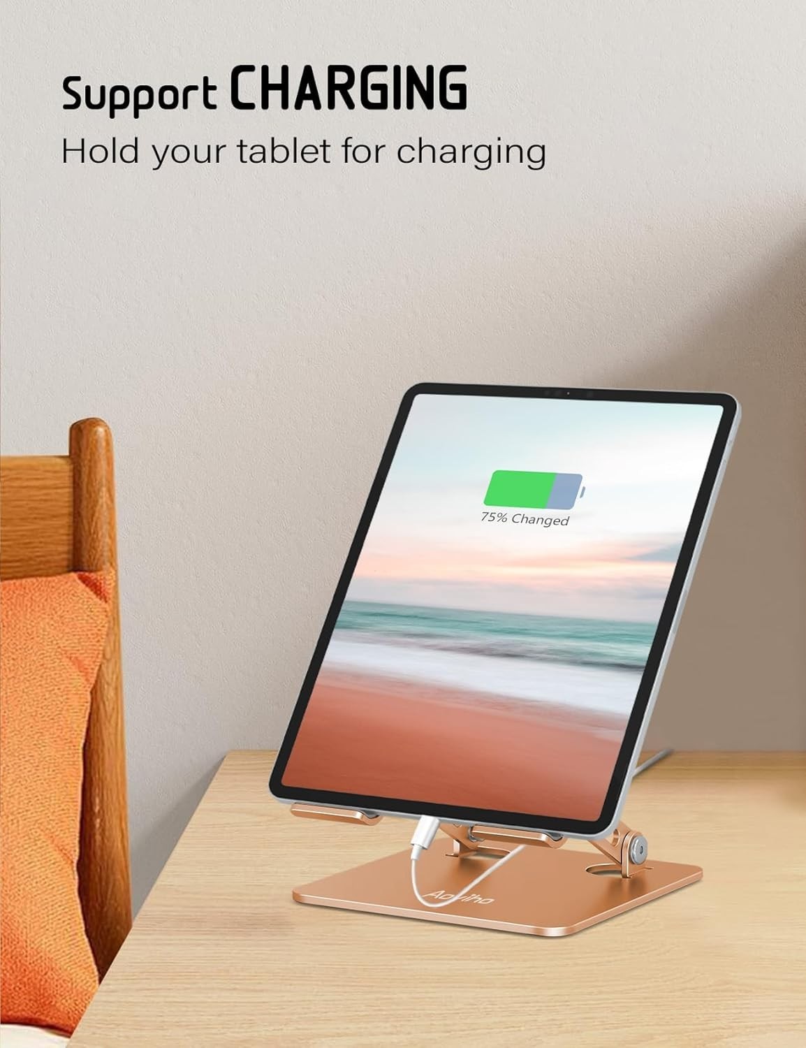 Tablet Stand Holder for Desk, Adjustable,Foldable Aluminum Desktop Tablet Holder