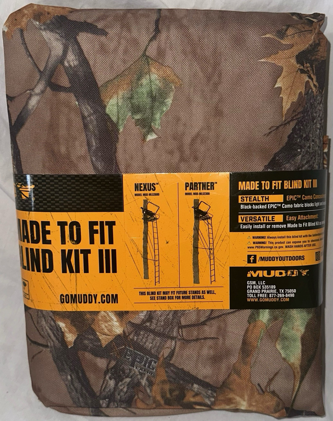 Muddy Made To Fit Blind Kit Ill, Fitting Nexus & Partner,  MUD-MCB-MF3