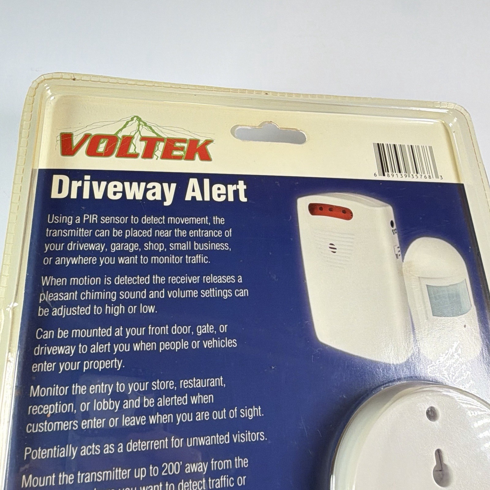 Voltek Wireless Driveway Alert Kit Motion Activated Sensor 200ft Range