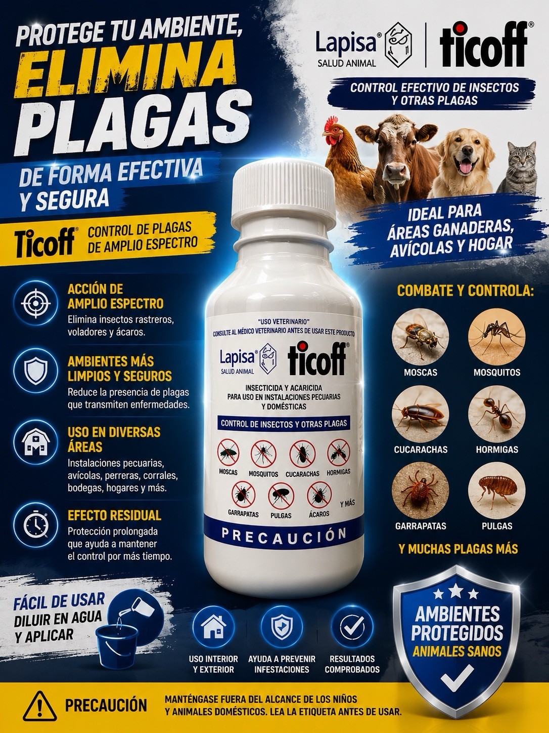 30ml Ticoff Rinde Asta 5.28 Galones De Agua
