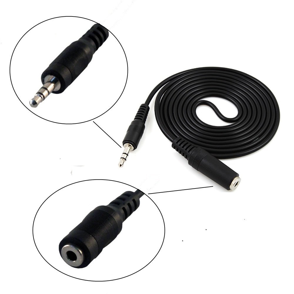 Headphone 3.5mm Stereo Jack Plug to Socket Audio Extension Leads 1.5, 3, 5 & 10M